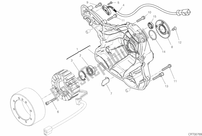 Wszystkie części do Pokrywa Generatora Ducati Scrambler 1100 Sport USA 2018